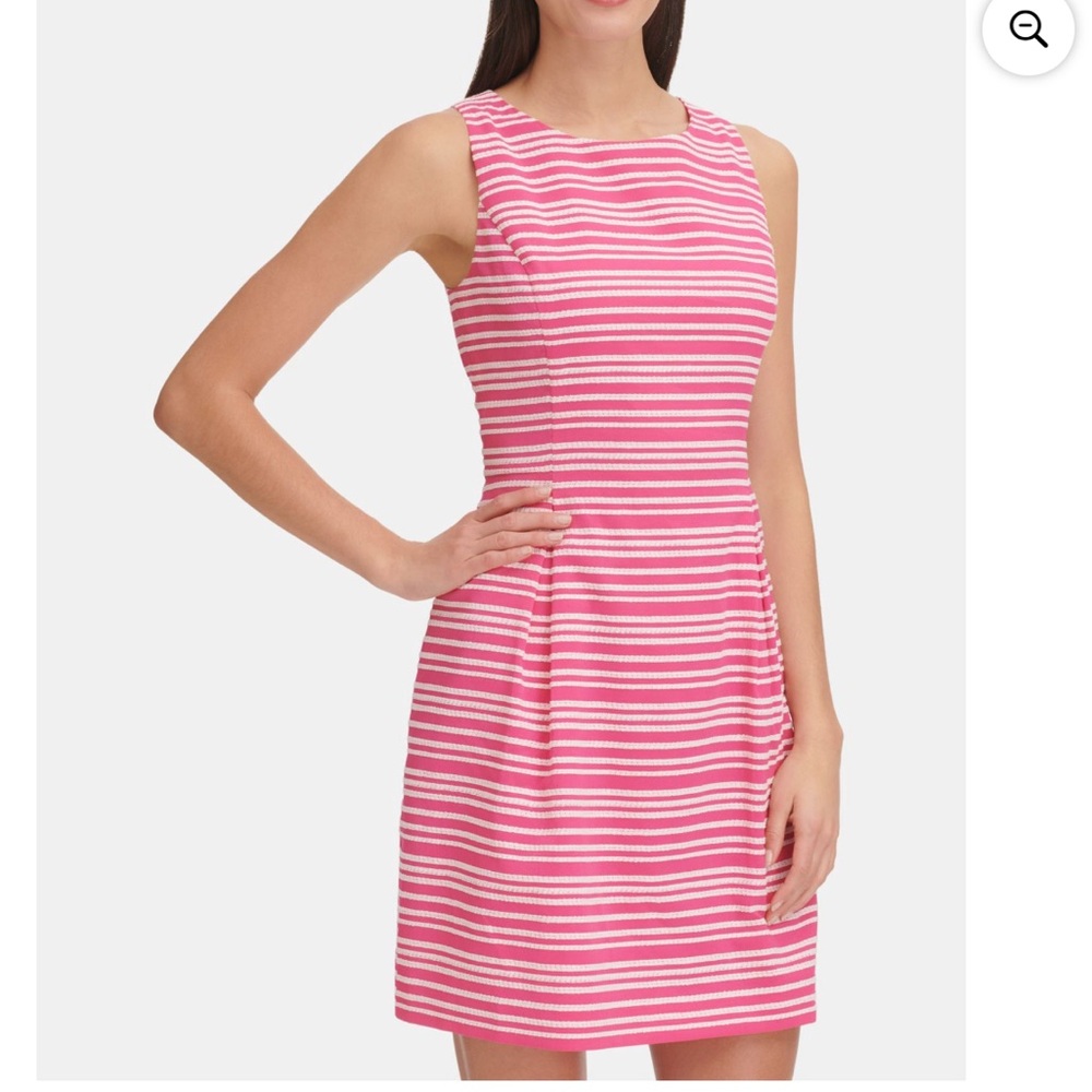 TOMMY HILFIGER Womens Pink Sleeveless Above The Knee Sheath Dress Size 12